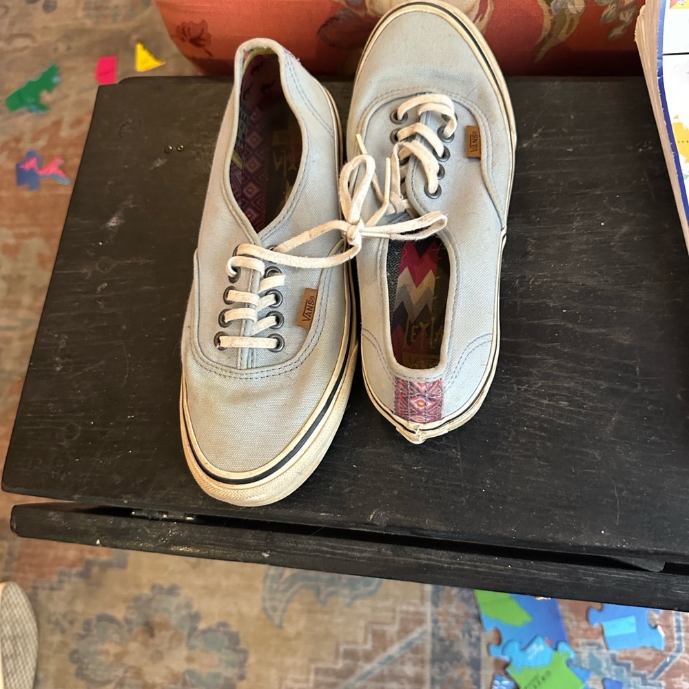 Vans Women's Light Blue Canvas Sneakers